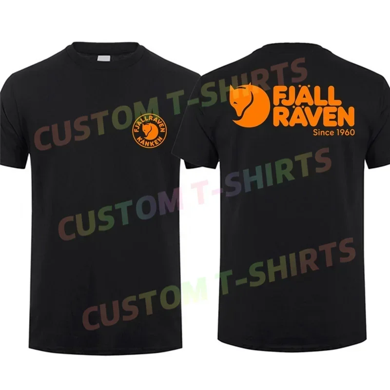 

2024 Men T Shirt Casual Fjallravens Fox Brand Logo T-shirt Graphic Summer Short Sleeves 100% Cotton Streetwear S-3XL Cool Tee