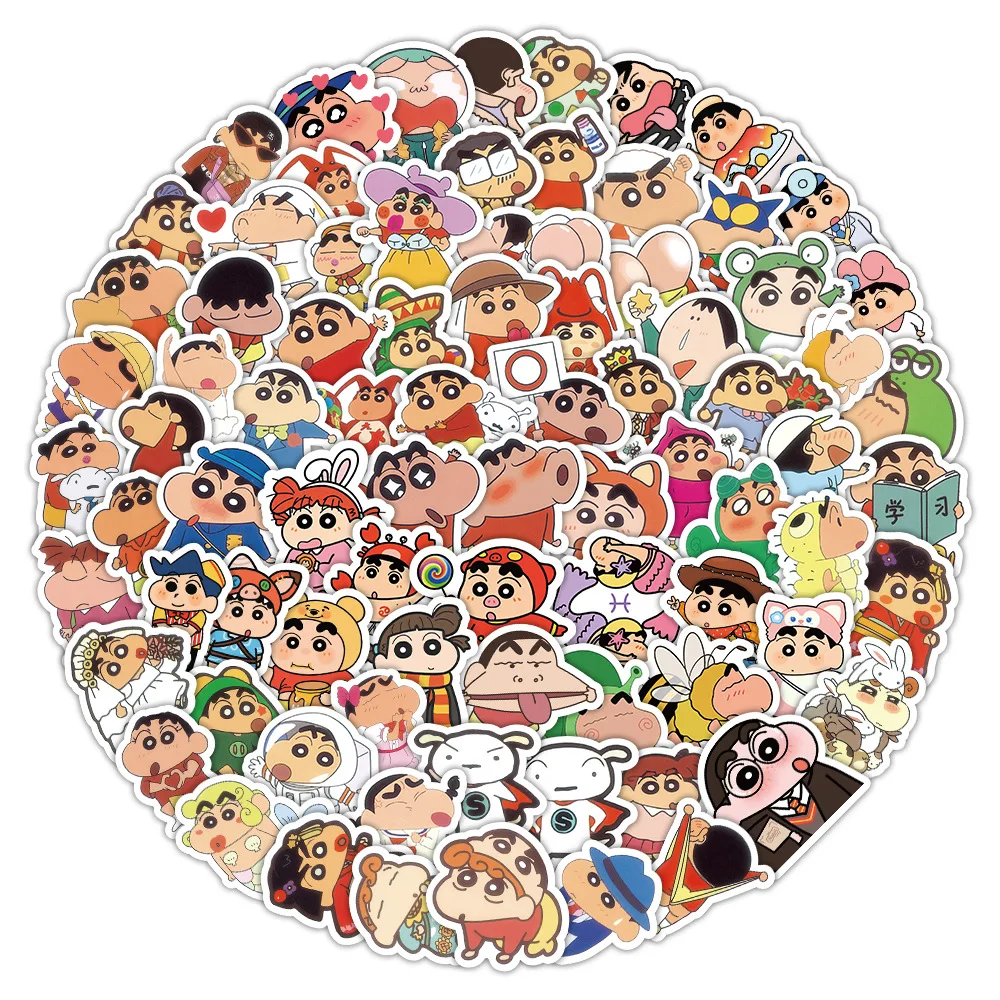 103 ชิ้นการ์ตูนอะนิเมะเครยอนชินจังสติกเกอร์สำหรับรถยนต์แล็ปท็อปโทรศัพท์เครื่องเขียนตกแต่งสติ๊กเกอร์กันน้ำสติกเกอร์ของเล่นเด็กของขวัญ