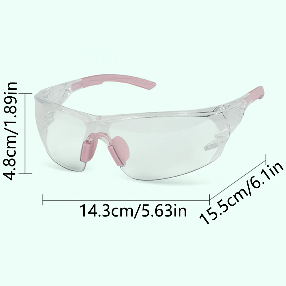 Anti Impact Safety Riding Goggles Non-slip Clear Vision Cycling Eye Protector Silicone Nose Clip Wind Dust Proof