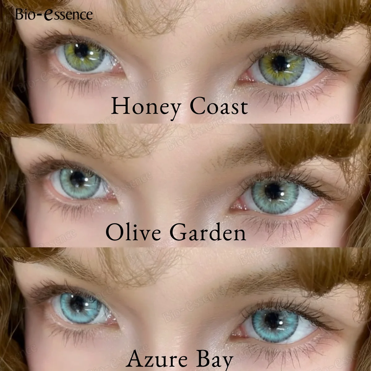 Bio-essence Farbige Kontaktlinsen für Augen Braune Linsen Kosmetische Blaue Schönheitslinsen Grüne Colorcon-Linsen Lila Augenkontaktlinsen