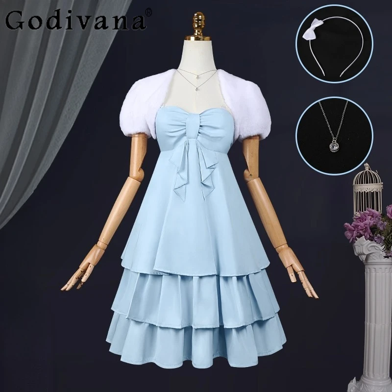 

Halloween Christmas Dress for Women Shirakiin Ririchiyo Cosplay Costume Girls Uniform Anime Headwear Chocker Dress Set