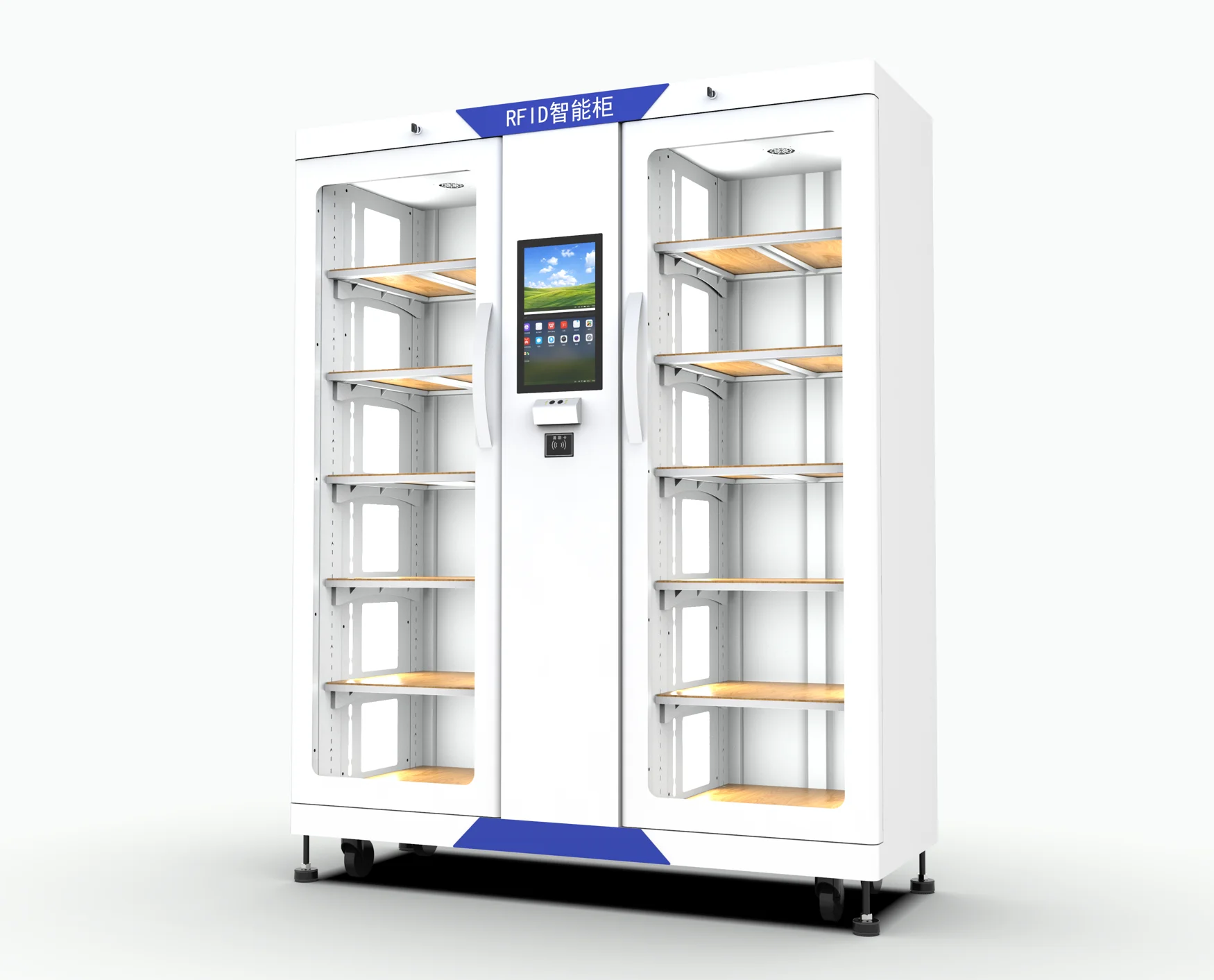 Scaffale/biblioteca intelligente RFID con display a LED Inventario rapido per libri Autoservizi Precipitazione/ritorno