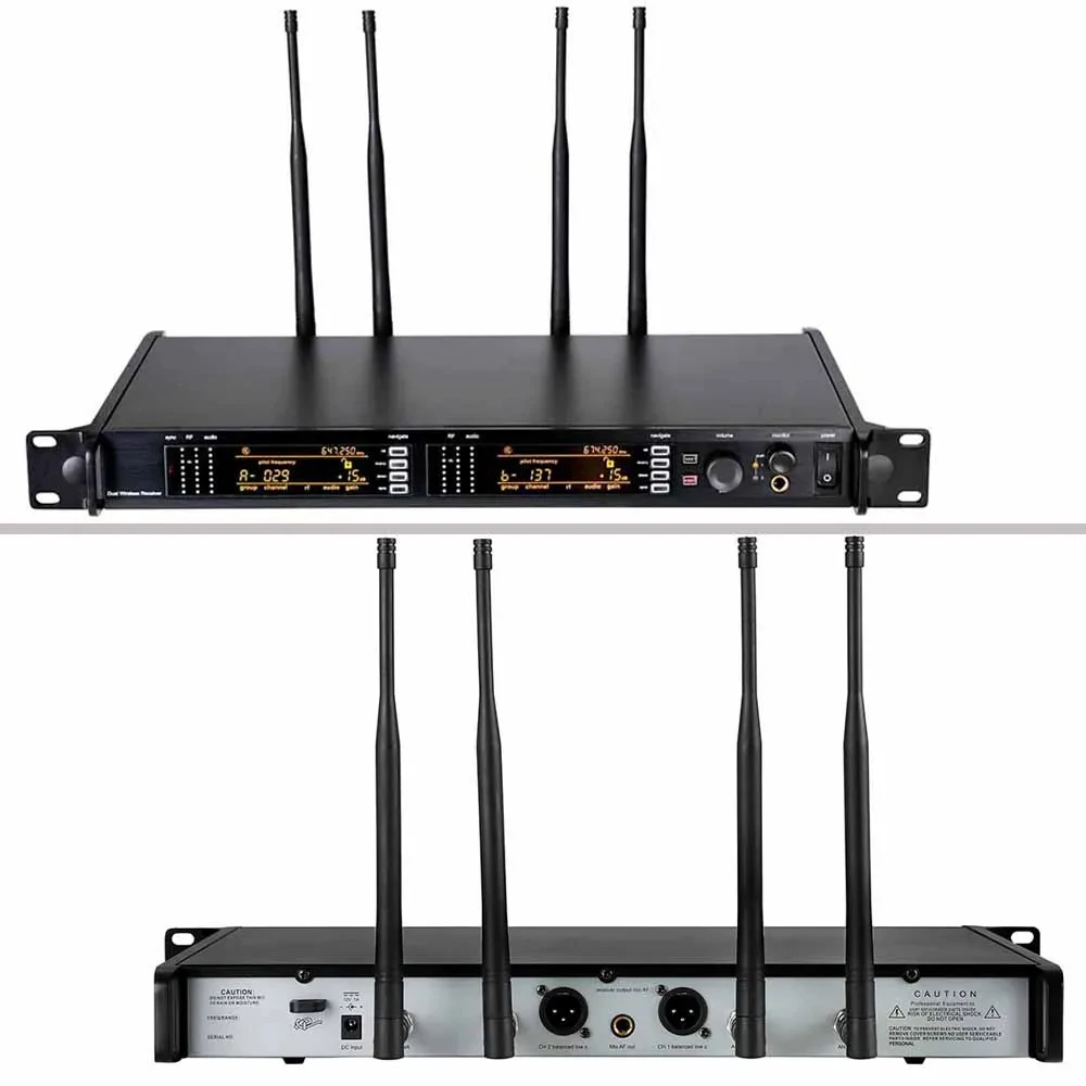Atx400 Echte Diversiteit Digitale Draadloze Microfoon Skm8 Handheld Dual Channel Mic Professionele Podiumprestatiesysteem 150 Meter