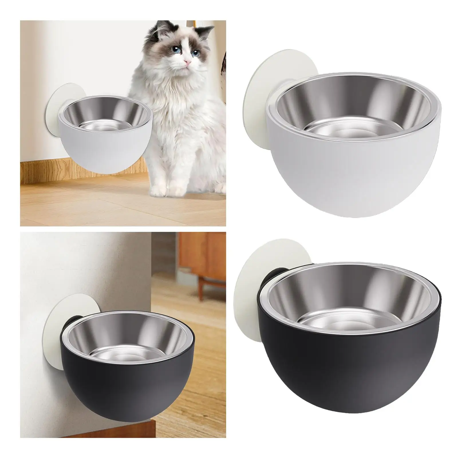 Dog Water Bowl Wall Mouted Portable Puppy Anti Spill Large Dogs Slow Feeder