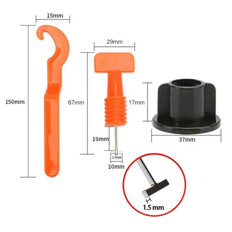 51Pcs Floor Tile Leveling System Clips Spacers for Porcelain Ceramic Tile Laying Wall Fixing Construction Tools Leveler Kit