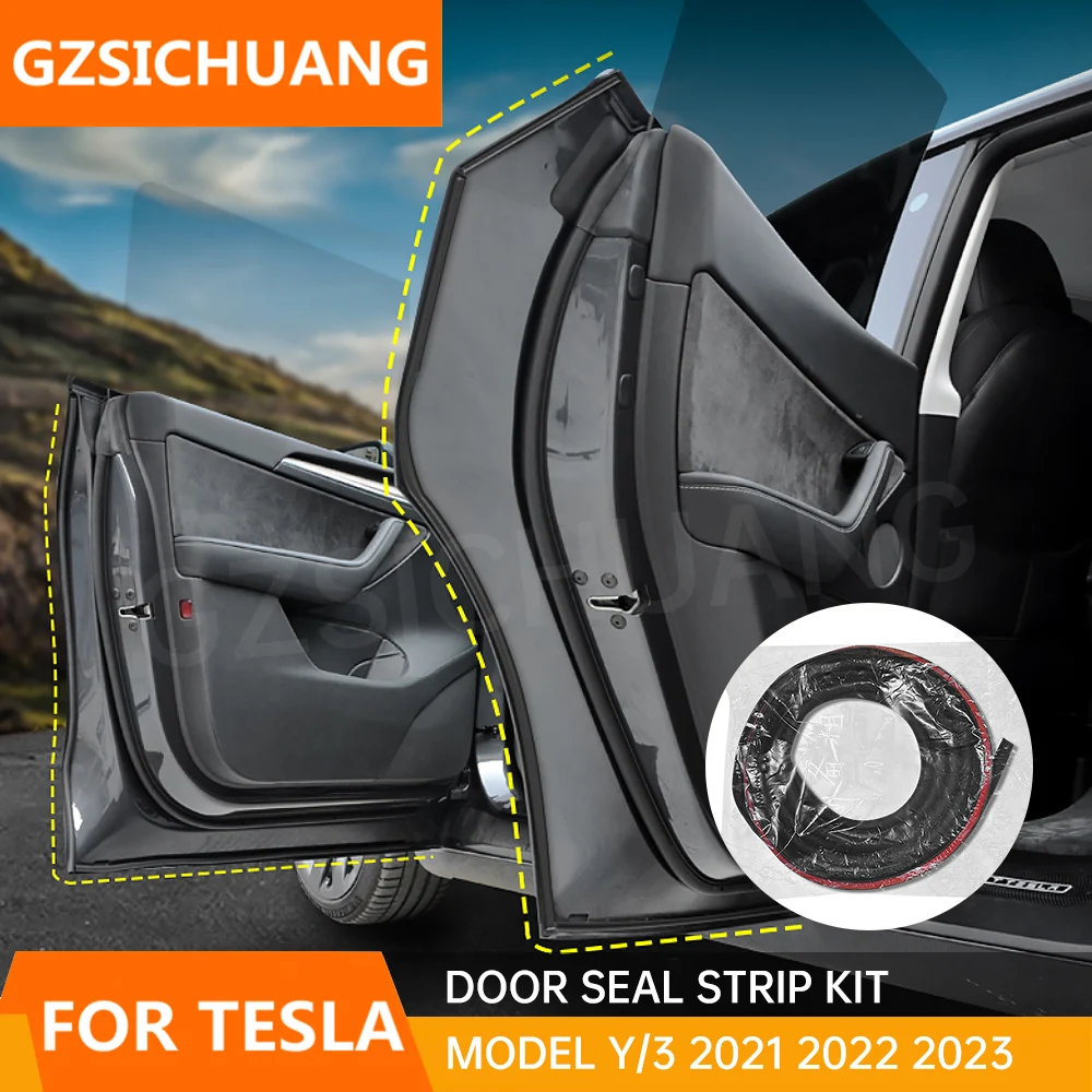 

Car Sealing Soundproofing Strip Door Soundproofing Gap Strip Waterproof Sealing Strip For Tesla Model Y 2021-2023 Accessories