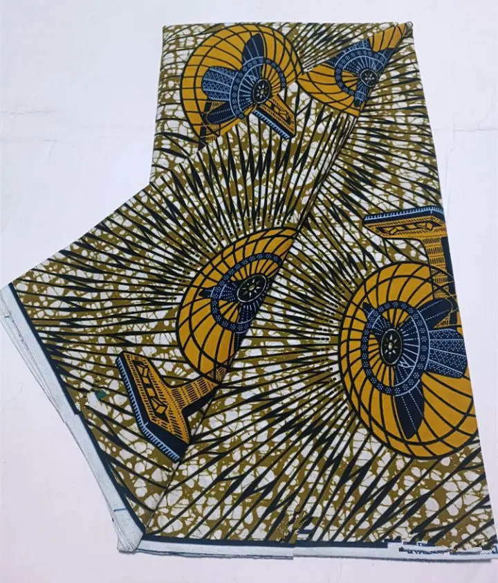 Tissu Ankara, buena impresiones reales, nueva tela de cera africana, Material de algodón Pagne suave, Kente, 6 yardas, Batik azul para coser