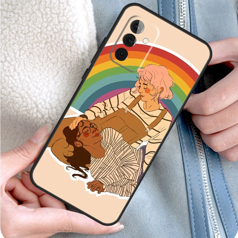 Rainbow Lesbian Pride Gay LGBT Phone Case For Samsung Galaxy A15 A25 A35 A55 A54 A34 A14 A13 A33 A53 A12 A32 A52 A71 A51