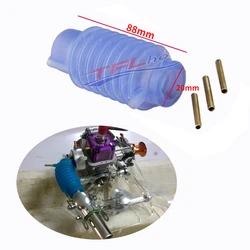 88*20mm TFL High Temperature Resistant Silicone Water Cooling Jacket for Model Gasolin Boat 22mm Elbow Exhaust Pipe