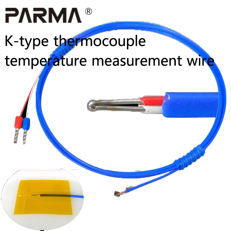 Exposed thermocouple air thermocouple temperature probe Teflon K-type thermocouple corrosion-resistant temperature sensing wire