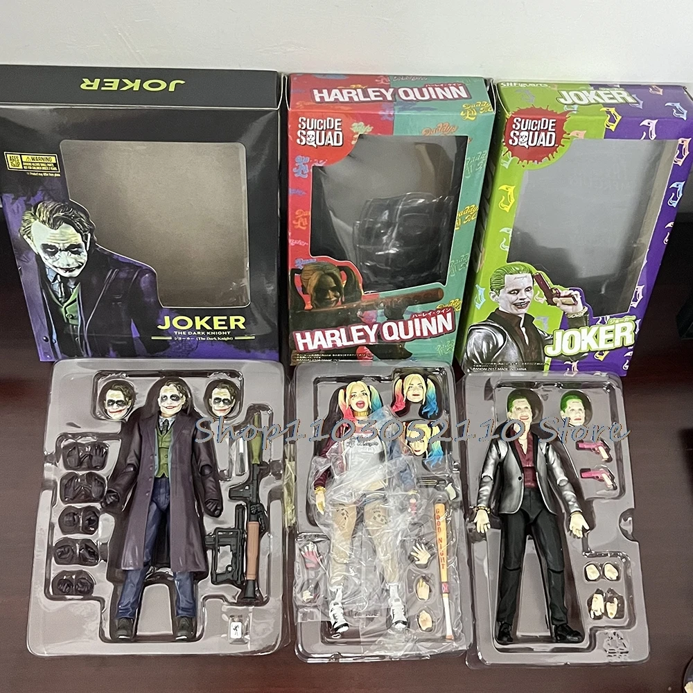 SHF Joker Harley Quinn Action Figure Movie Joker Quinn Anime Horror Model Joint Movable Toy Halloween Gifts