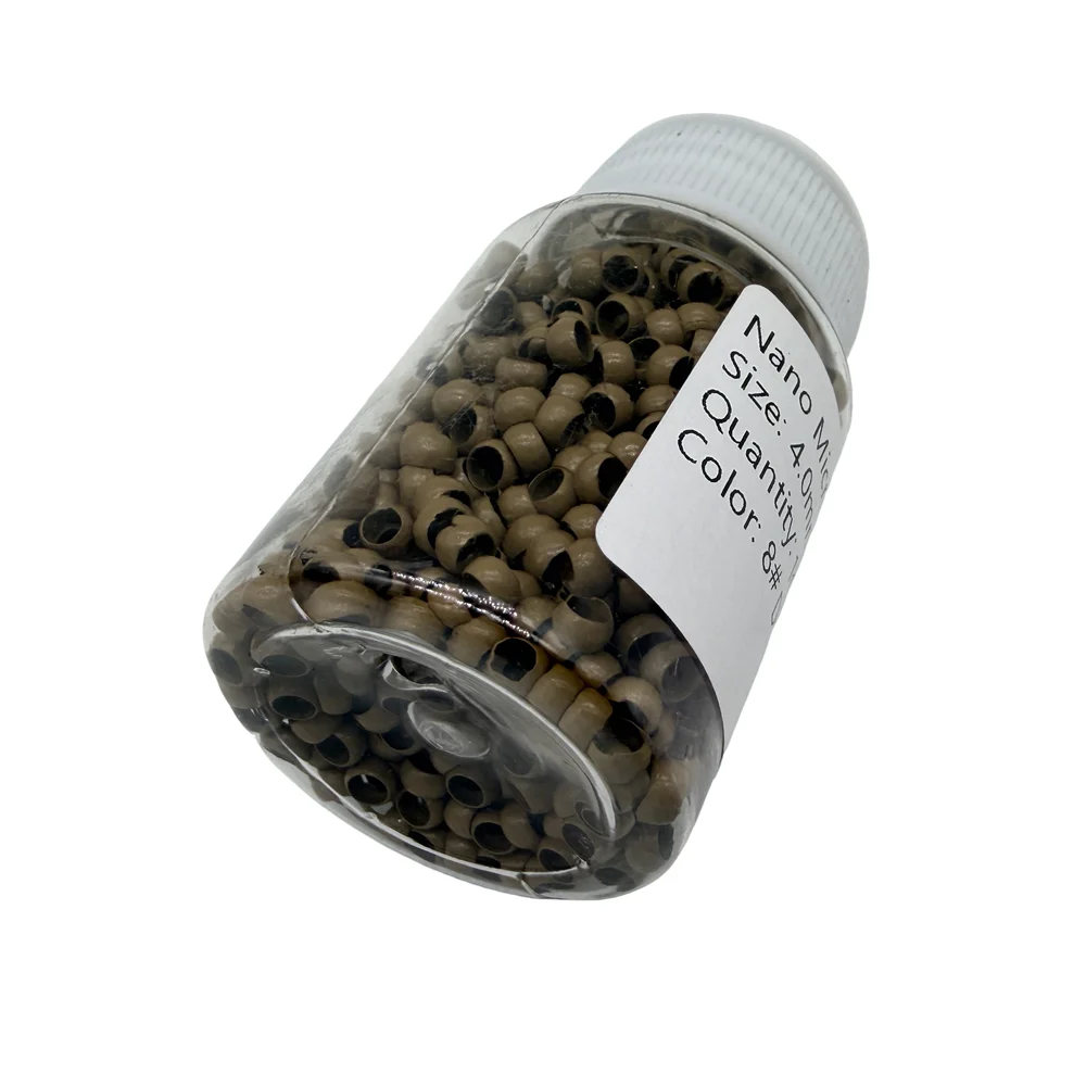 3000 Stück/Lot 4,0*2,7*2,5 mm Schwarze Nano-Mikroringe Kupfer-Mikroperlen für Nano-Ring-Haarverlängerungen 7 Farben auf Lager – Detail 3
