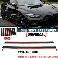 For Audi A3 A4 A5 A6 For BMW E90 F20 F30 G20 G30 Z4 For VW Golf Polo Universal Car Side Skirt Winglet Splitters Lip Side Spoiler