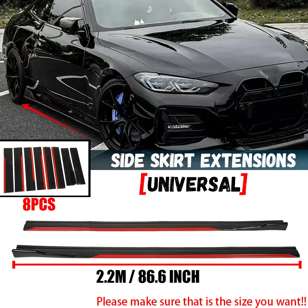 Do Audi A3 A4 A5 A6 Do BMW E90 F20 F30 G20 G30 Z4 Do VW Golf Polo Uniwersalna boczna spódnica samochodowa Winglet Splitters Lip Side Spoiler