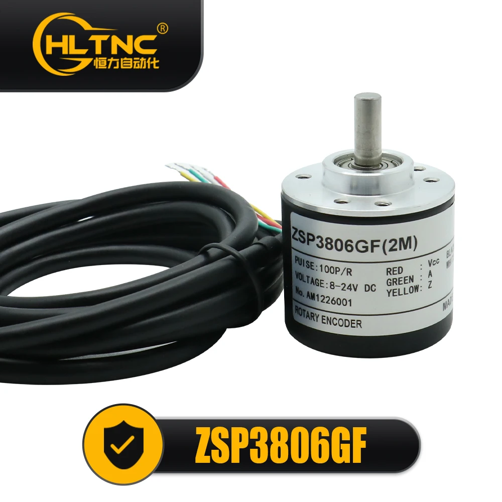 HLTNC ZSP3806 Class IP65 incremental solid axis photoelectric rotary encoder can replace Omron E6B2-CWZ6 for cnc