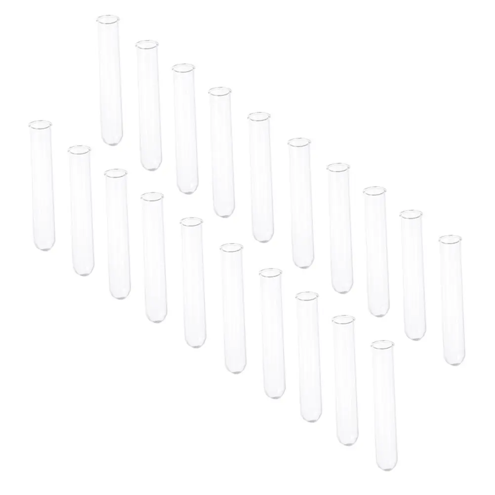 20Pcs Rolled Edge Glass Test Tubes 35Ml Clear Tubes for Scientific Experiments Chemical Storage DIY Art Glue