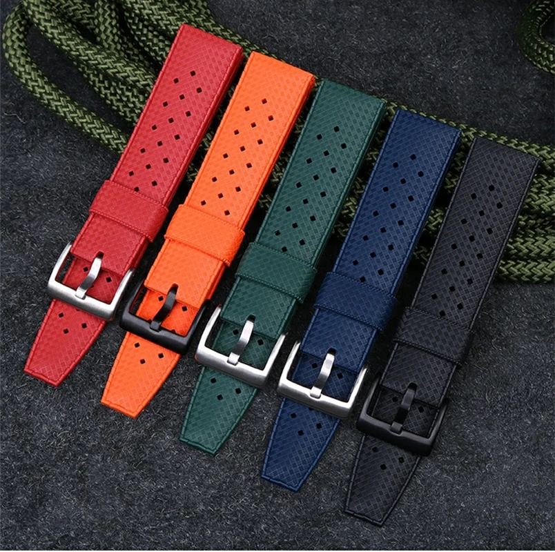 For Blancpain Belt Fifty Fathoms 5008D Five Oceans High quality Silicone Watch Band 20mm Rubber Watch Strap Breathable Bracelet