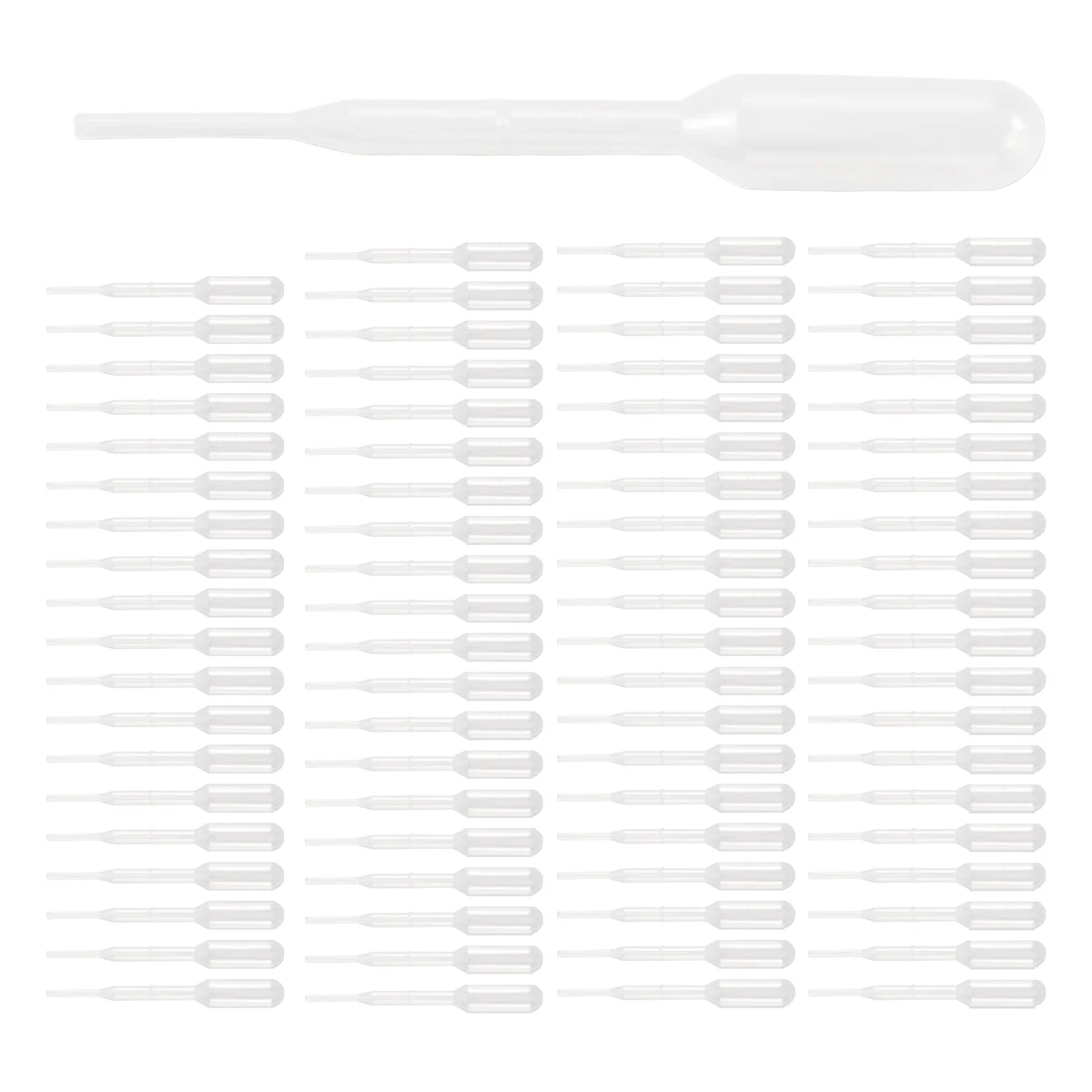 Y03A 100PCS Graduated Pipettes Dropper Polyethylene (0.2ml)