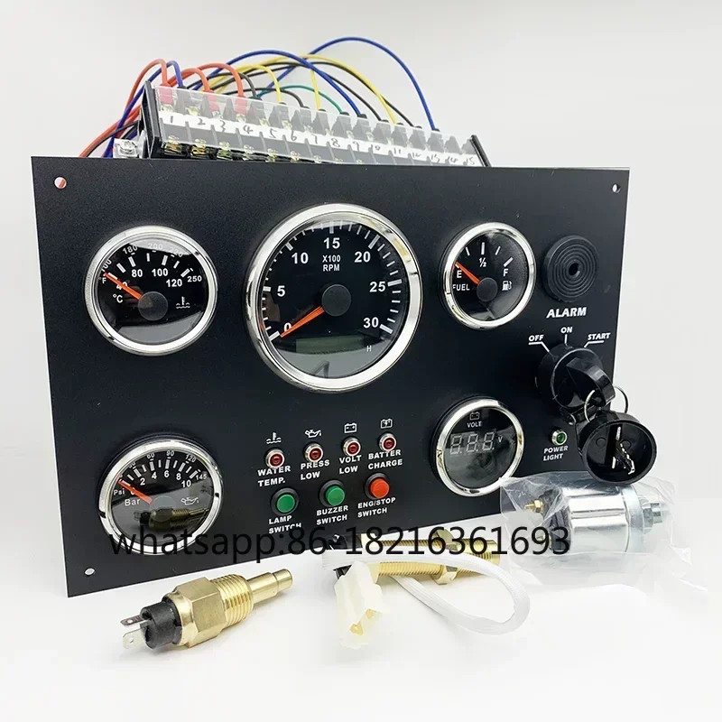 

Морская приборная панель 24 В, панель управления дизельным двигателем, водонепроницаемая панель переключателя морской приборной панели