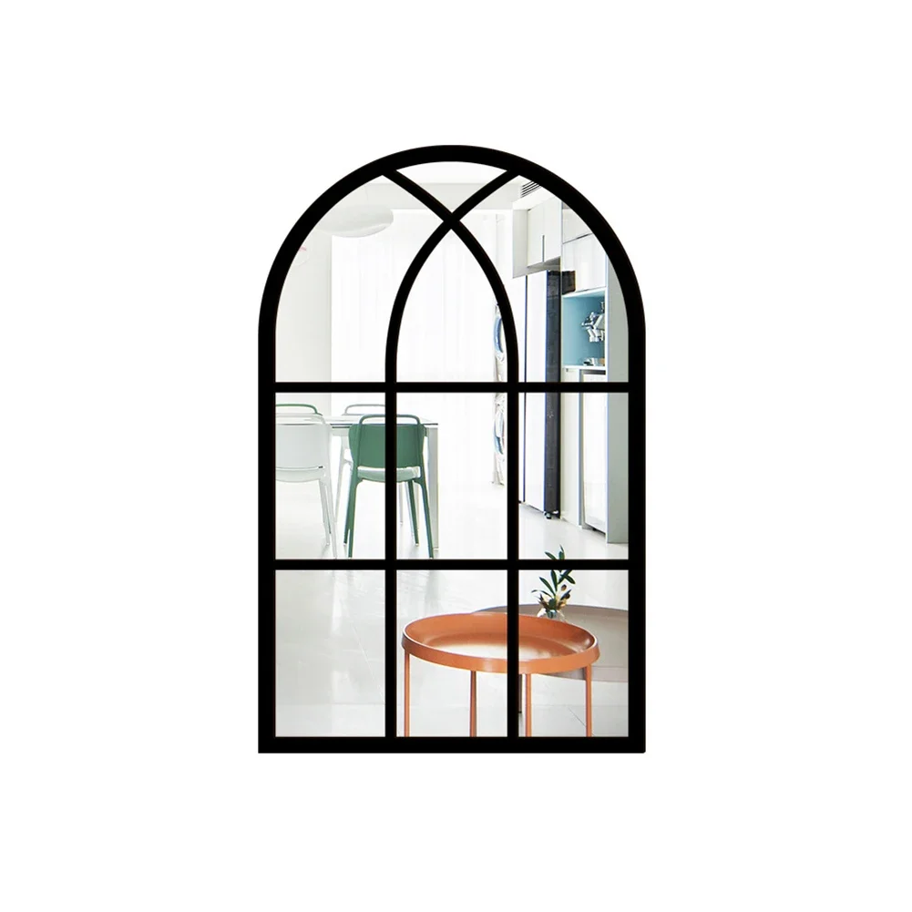 Artistic Home Decor Acrylic Mirror Wall Sticker Distinctive Semicircular Shape Easy Installation Functional Elegance