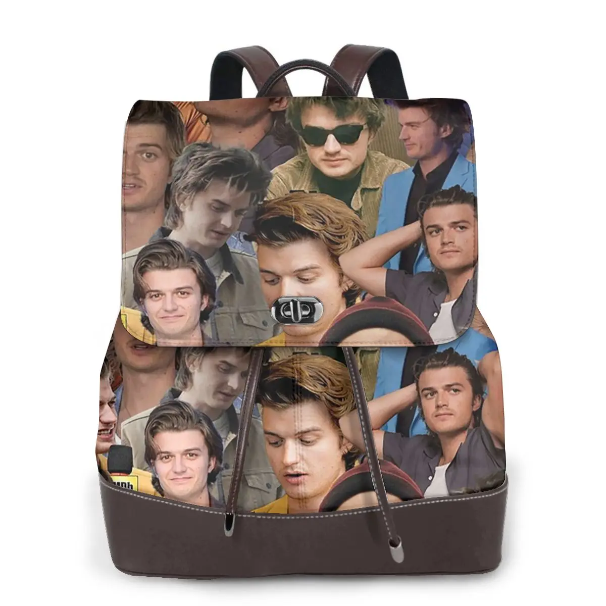 Joseph Keery Photo Collage Bookbag School Student Bags Hiking Travel Daypack for Women Fashion Derma Backpack