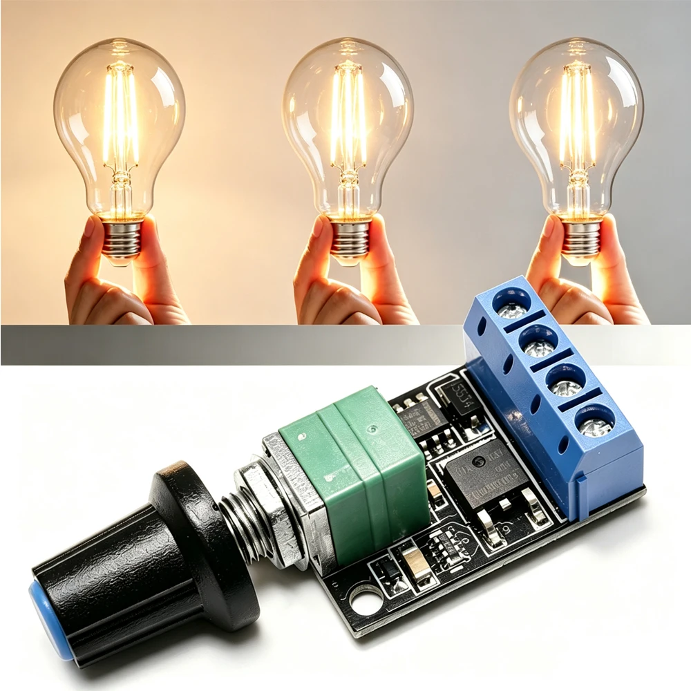 High Linearity 5V 12V 16V 10A PWM DC Motor Speed Controller LED Dimmer Dimming Module Adjustable Speed Regulator Control Switch
