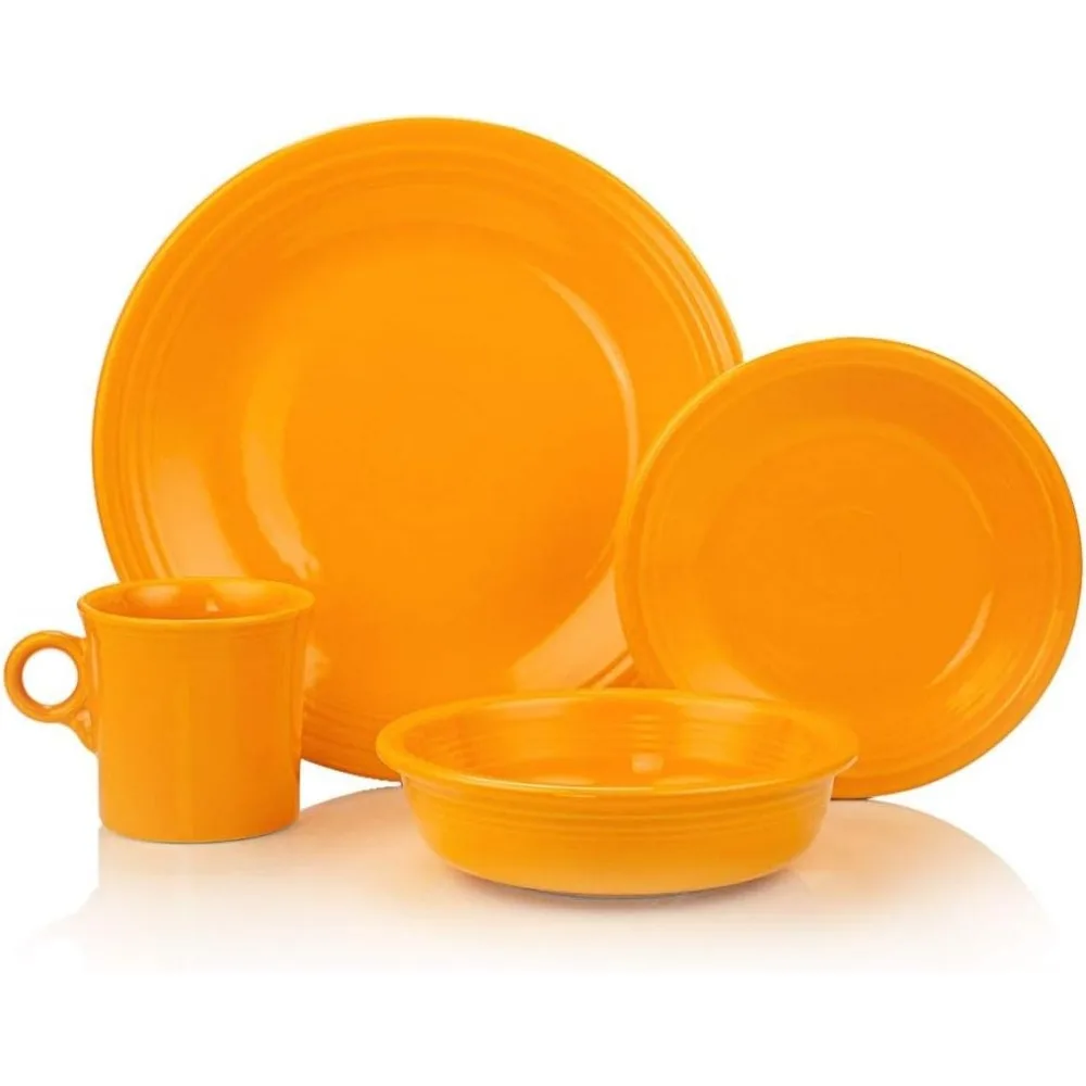 

® 16-Piece Classic Dinnerware Set | Butterscotch