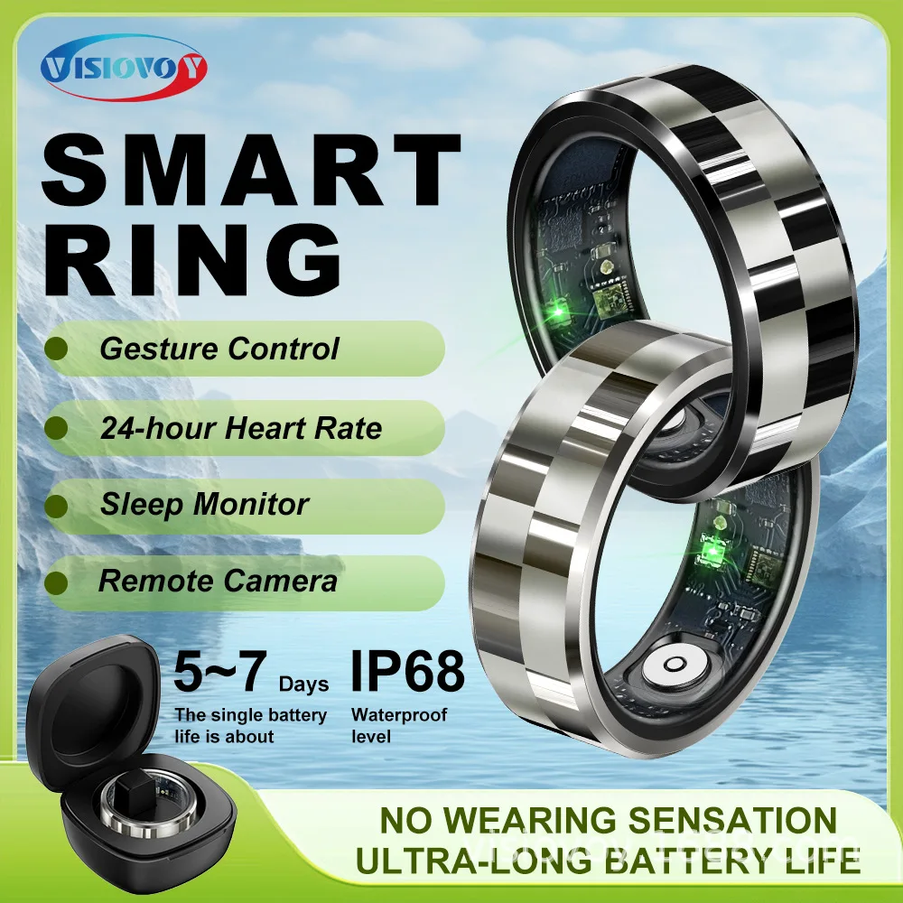 

R9 ring heart rate blood pressure blood oxygen sleep step counting calorie exercise remote camera intelligent health monitoring