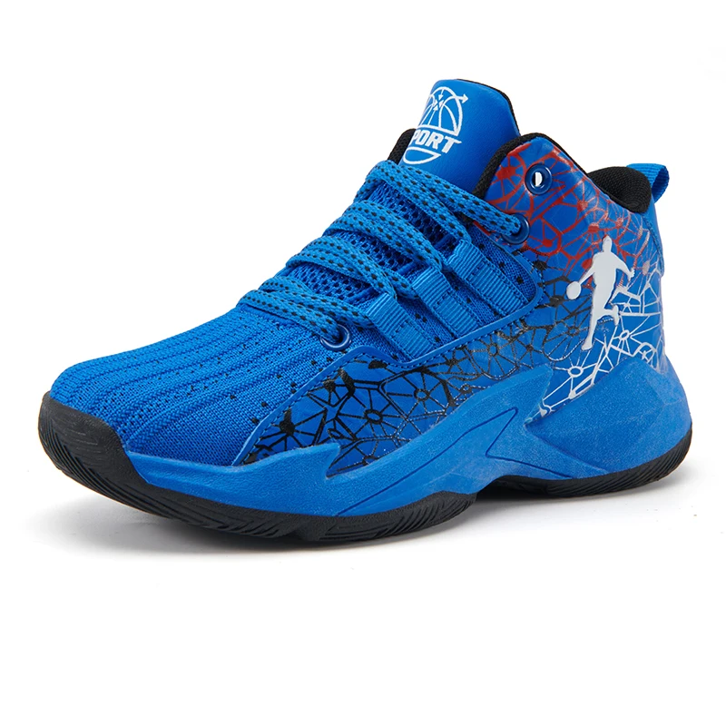 Children‘s Basketball Shoes Non-slip Breathable Basketball Training Sneakers Lace-up Boys Girls Basketball Boots Athletic Shoes image 6