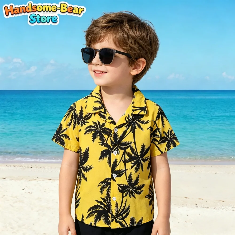 Hawaiian New Kids' Shirt Fashion Pattern 3D Print Shirt Summer Holiday Casual Harajuku T-Shirt Outdoors Simple Boys Girls Shirts