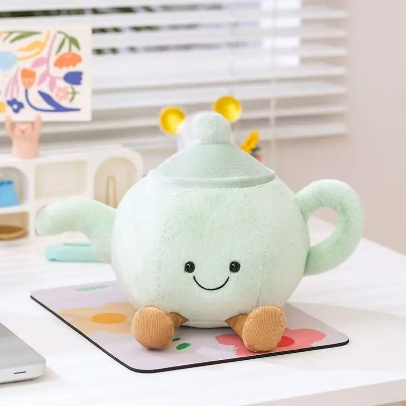 

JELLYCAT новая имитация кофейной чашки, кукла-чайник, мягкая плюшевая игрушка, мультяшный аниме, милый орнамент, детский подарок на день рождения, забавная кукла