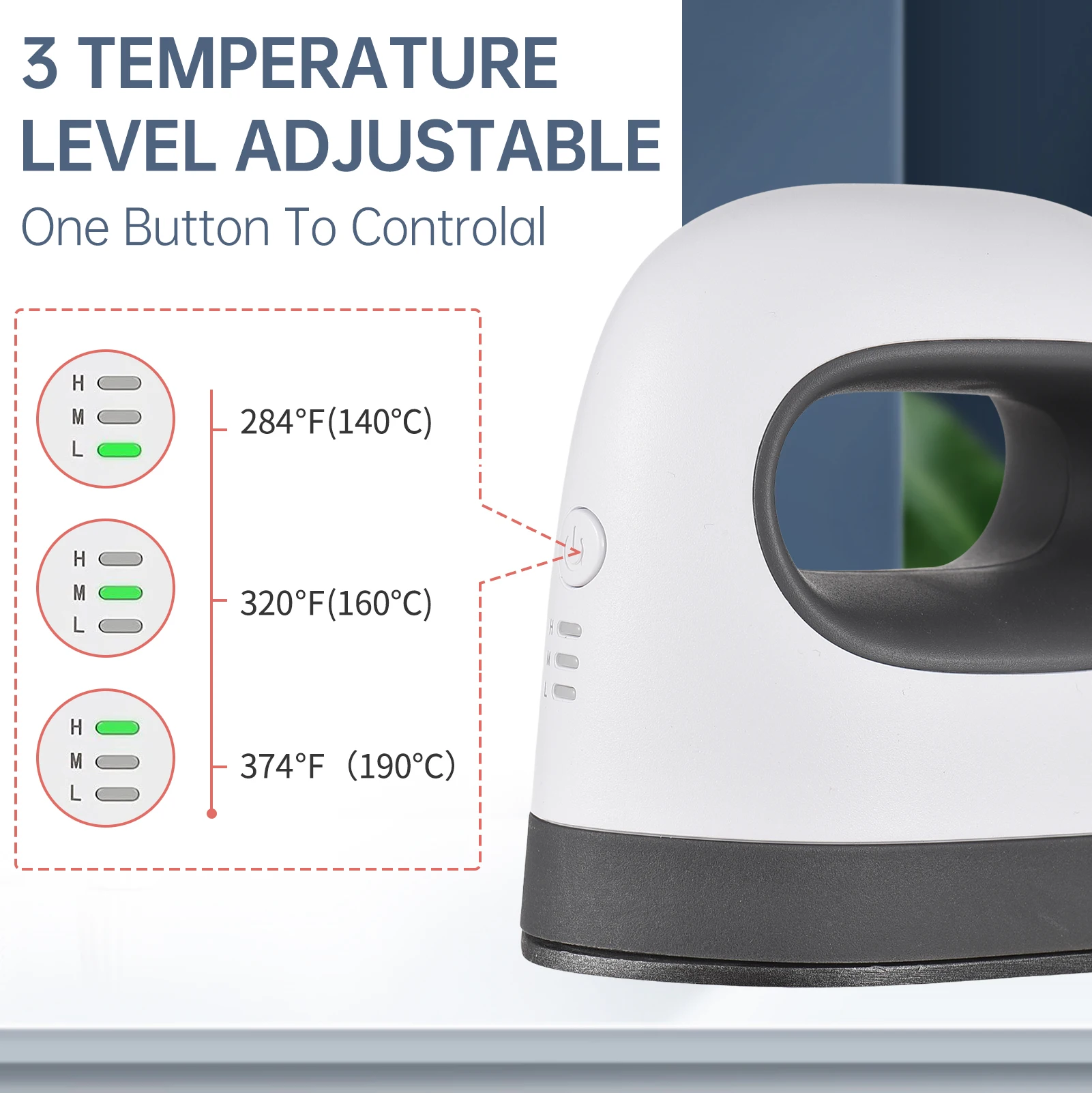 

Small Heat Transfer Machine 3 Gear Temperature Portable Miniature Heat Transfer Iron Press for Clothing Hats Bags