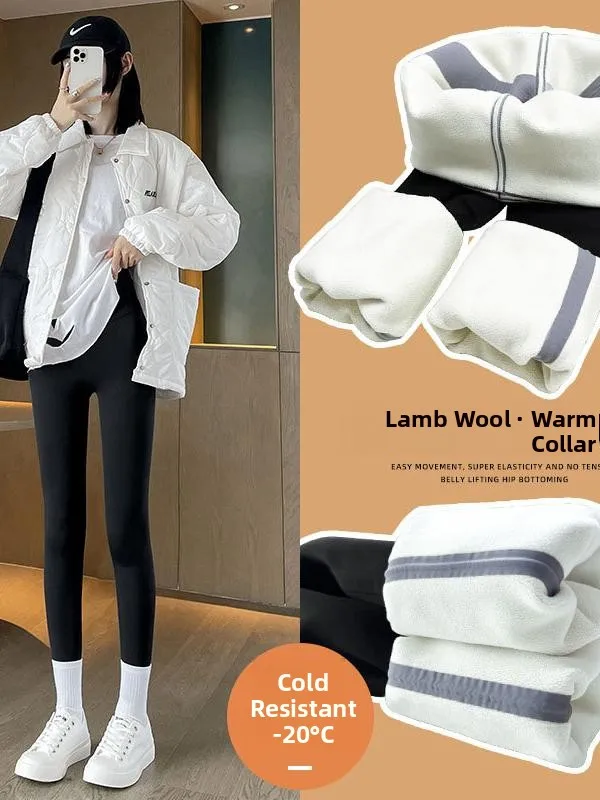 

Thiened Fce Lined Yoga Pants Women's Tight Fit Warm Cotton Trousers for Autumn Winter Exercise And Fitn