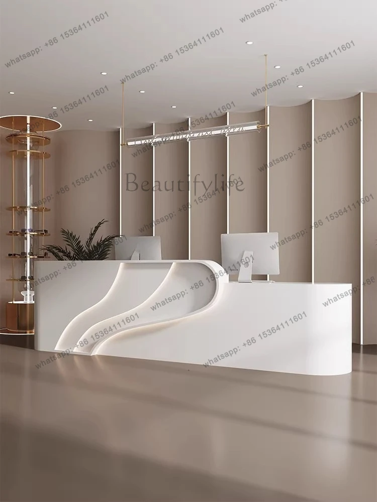 High-end light luxury checkout page Beauty salon Clothing store Yoga studio Reception desk