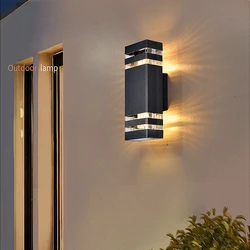 Outdoor IP65 waterproof up and down emitting LED wall lights, acrylic garden balcony porch street lights, wall lights, decorativ