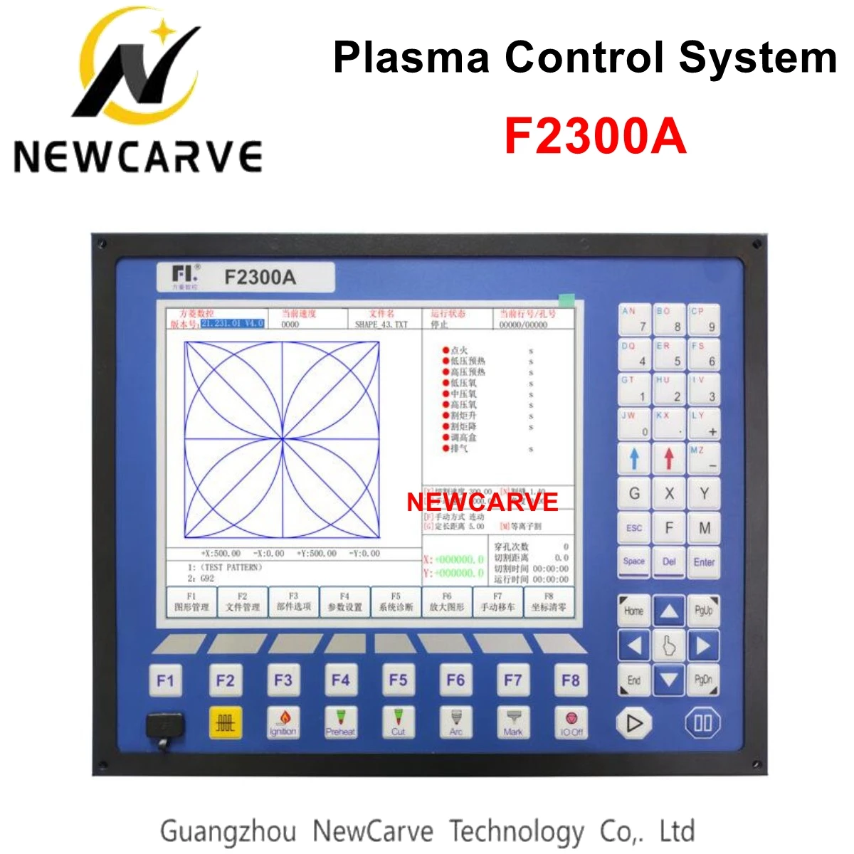 

CNC Plasma controller Fangling F2300A F2300AT 2 Axis Cnc Operating System For Gantry Cutting Flame Cutting Machine