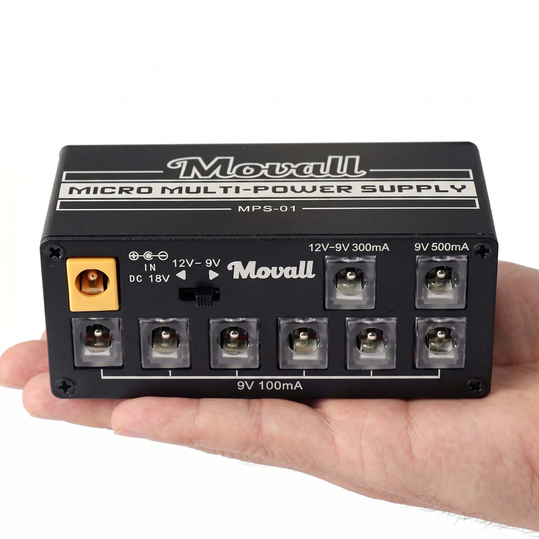 

Movall MPS-01 Guitar Effect Power Supply 8 Isolated DC Output Anti-interference 18W for Pedal Board Guitar Bass Accessories