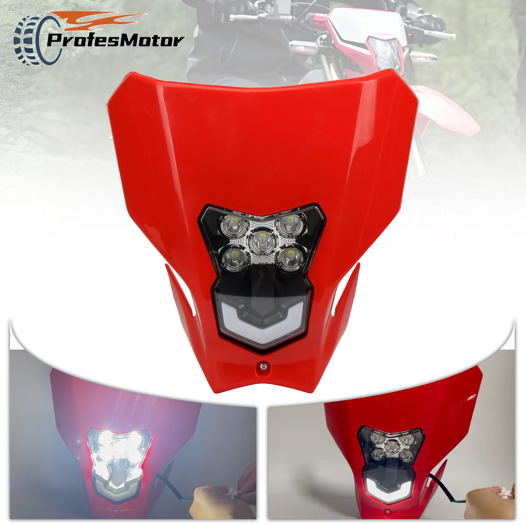 

For Honda Motorcycle Headlight CRF CRF450L CRF450XR 2019 2020 LED DirtBike Enduro Motocross Headlamp LED Fairing Modified Parts