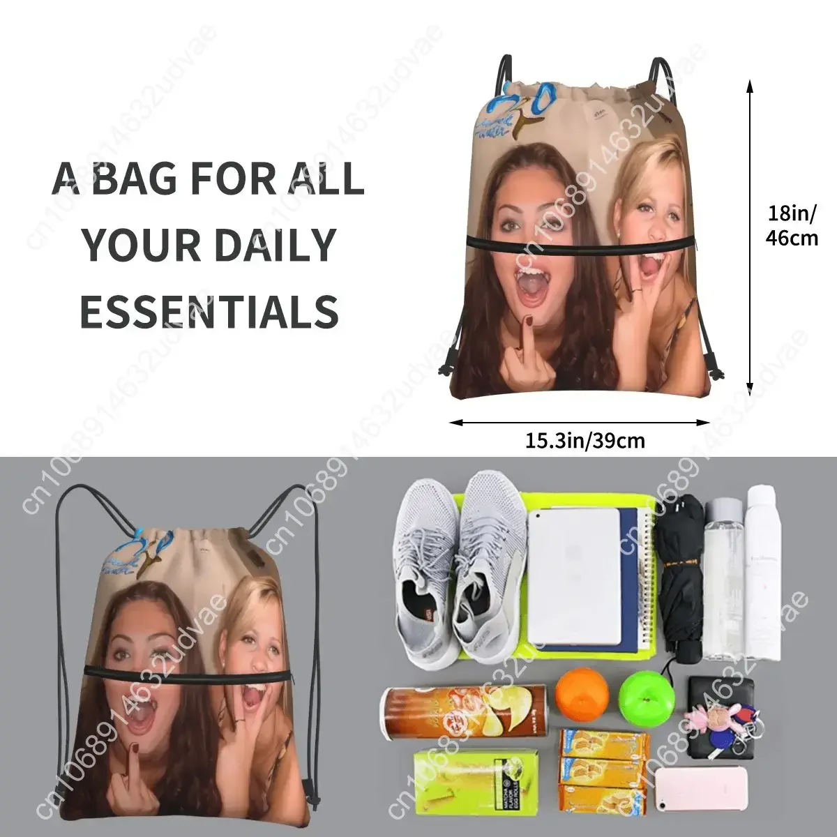 H20 Just Add Water Portable Backpacks Drawstring Bag Multi-function Drawstring Bundle Pocket Book Bags For School Students