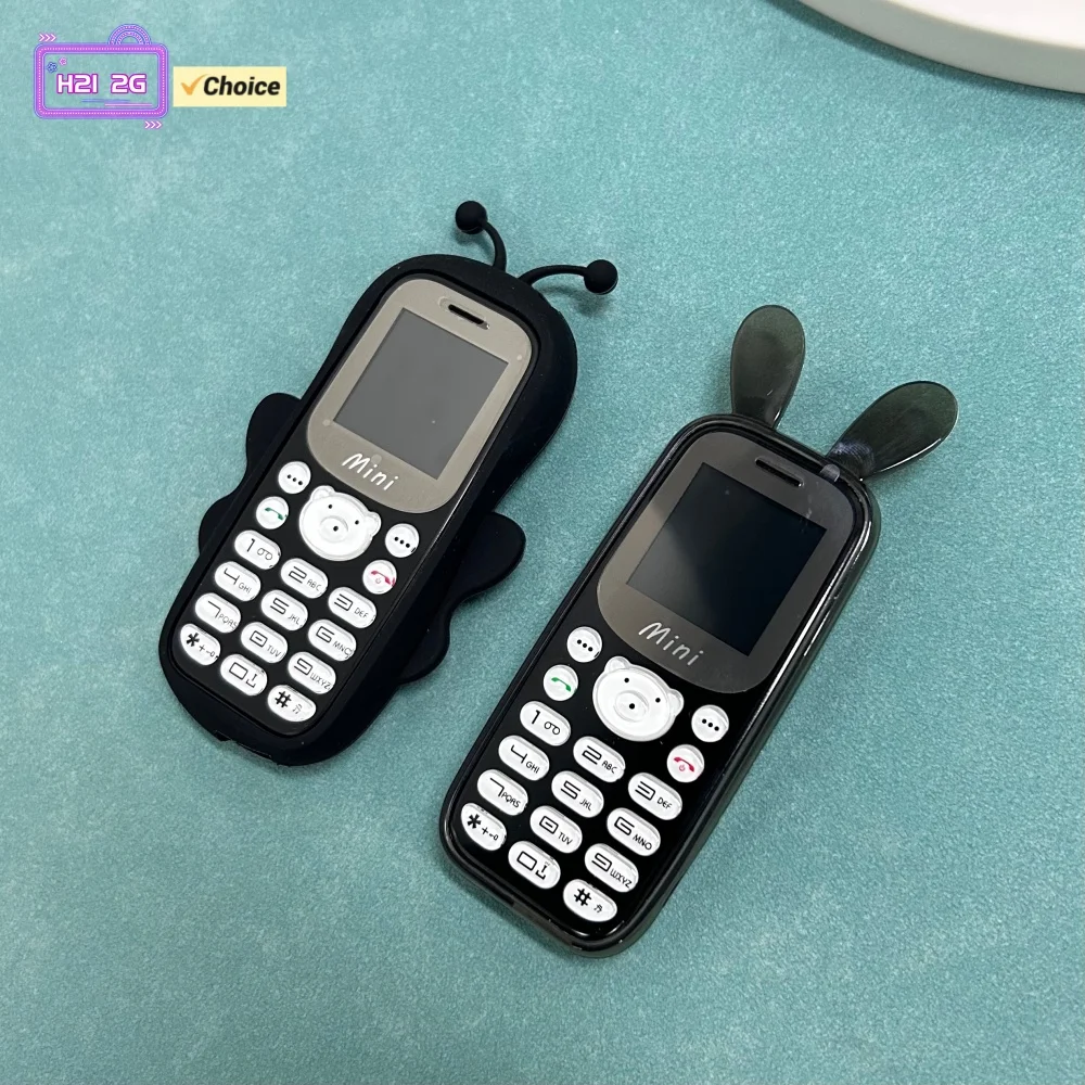 H21 2G Mini Mobile Phone 1.44inch MTK GSM Cute Cartoon Style Feature Phone Torch FM Radio Cheap Student CellPhone
