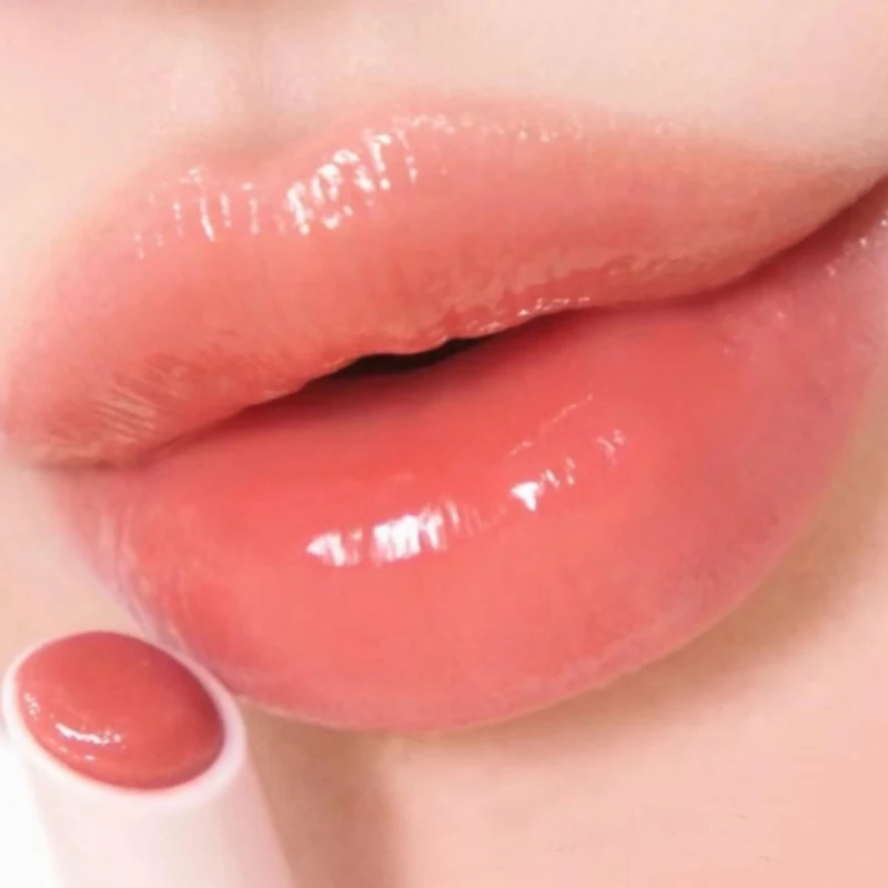 Jelly Pink Lipsticks Pen Moisturizing Lasting Mirror Water Light Solid Lip Gloss Glass Clear Lip Glaze Makeup Korean Cosmetics