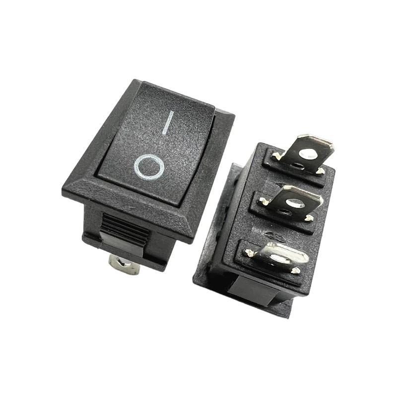 10pcs KCD1 Boat Rocker Switch Black Toggle Switch for Boat Marine 3pins ON/ON AC 250V/15A 125V/20A