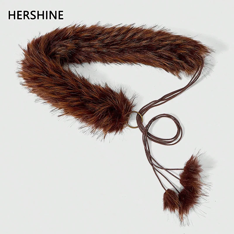 

HERSHINE женский модный плюшевый длинный пояс из веревки, богемный винтажный элегантный аксессуар для вечеринок, весна, лето, рождественский подарок