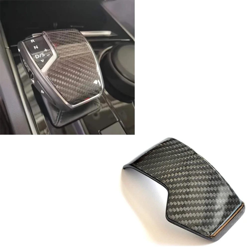 For VOLKSWAGEN VW LHD Touareg 2019-2021 Interior Parts Real Carbon Fiber Gear Shift Knob Central Control Panel Car Accessories