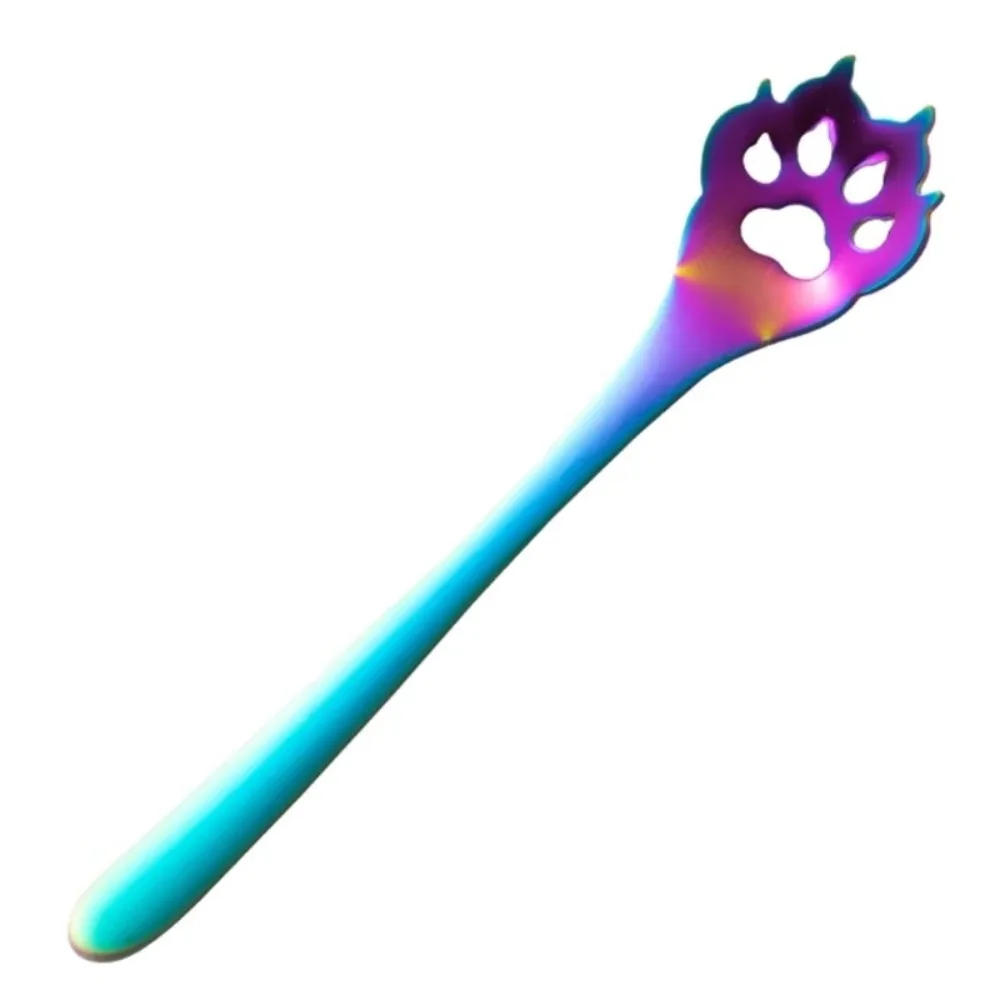 304 Stainless Steel Funny Cat Paw Teaspoon Dog Paw Spoon Kitchen Tableware Coffee Spoon Dessert Tea Accessories