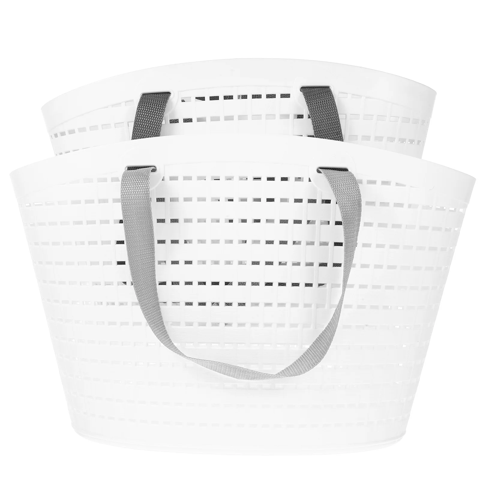 

2 Pcs Slim Storage Basket Bathroom Laundry Baskets Hollow Out Small Plastic Pp Bin Baby