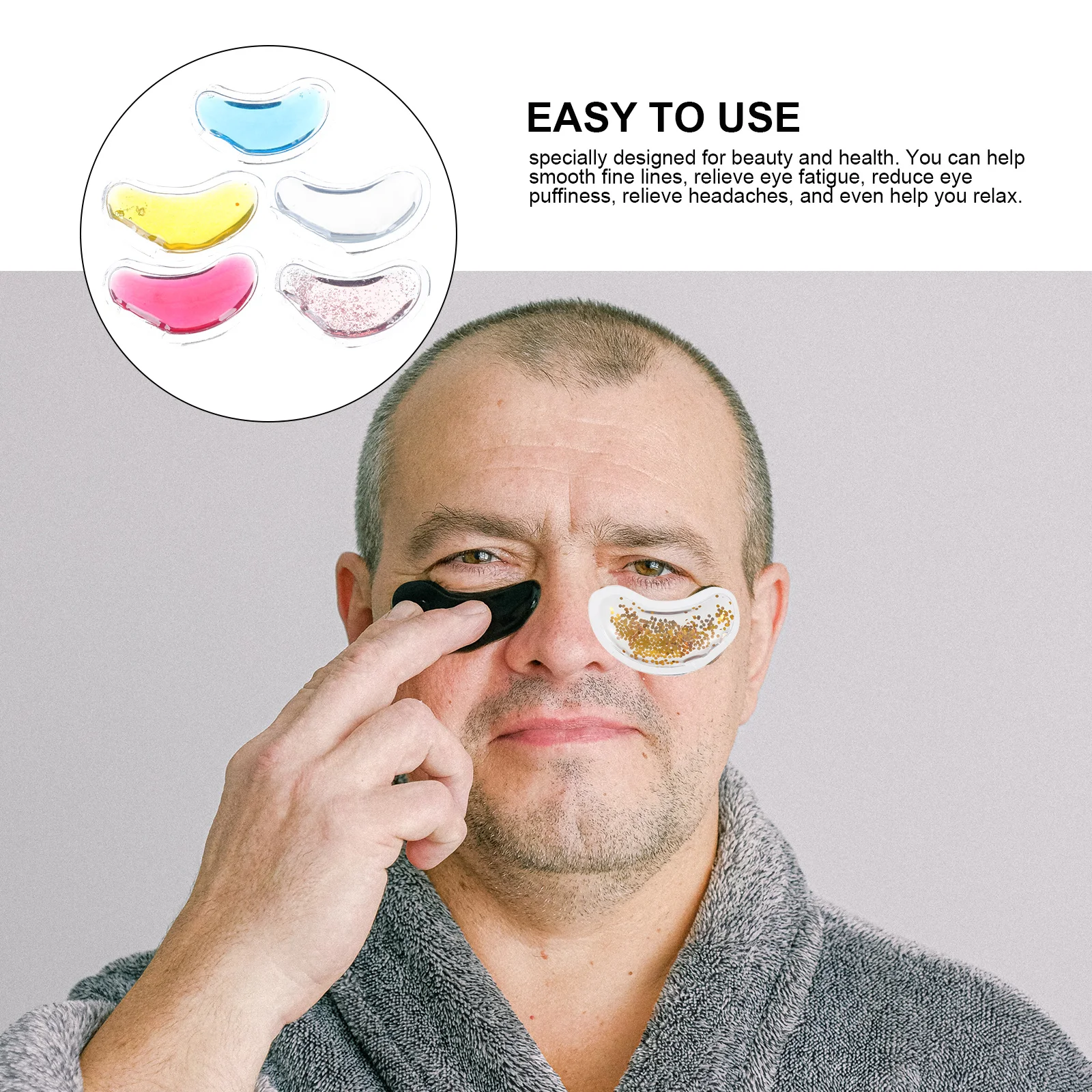 5 uds parche para el cuidado de los ojos almohadillas de hielo de Gel tratamiento de ojos reutilizable frío caliente máscaras de enfriamiento para ojeras