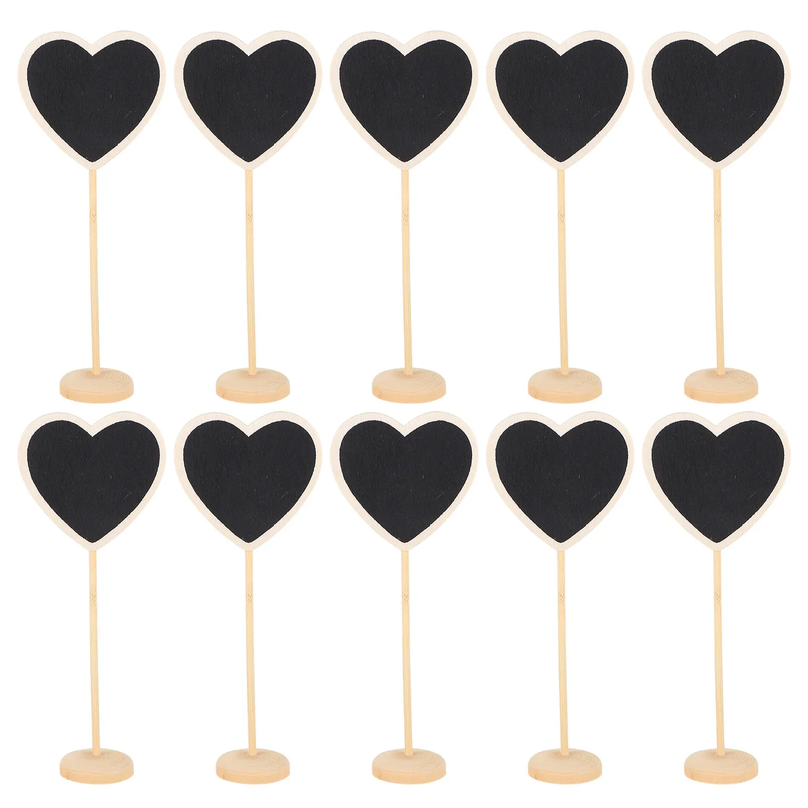 10 pcs Blackboard Chalkboard Message Mini Wooden Sign Halloween Christmas New Year Desk Memo Board Shower Table Decor Heart