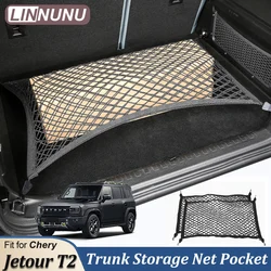 LINNUNU For Chery Jetour T2 Traveller Car Styling Trunk Storage Net Pocket Luggage Anti Slip Fixing Trunk Net Auto Accessories