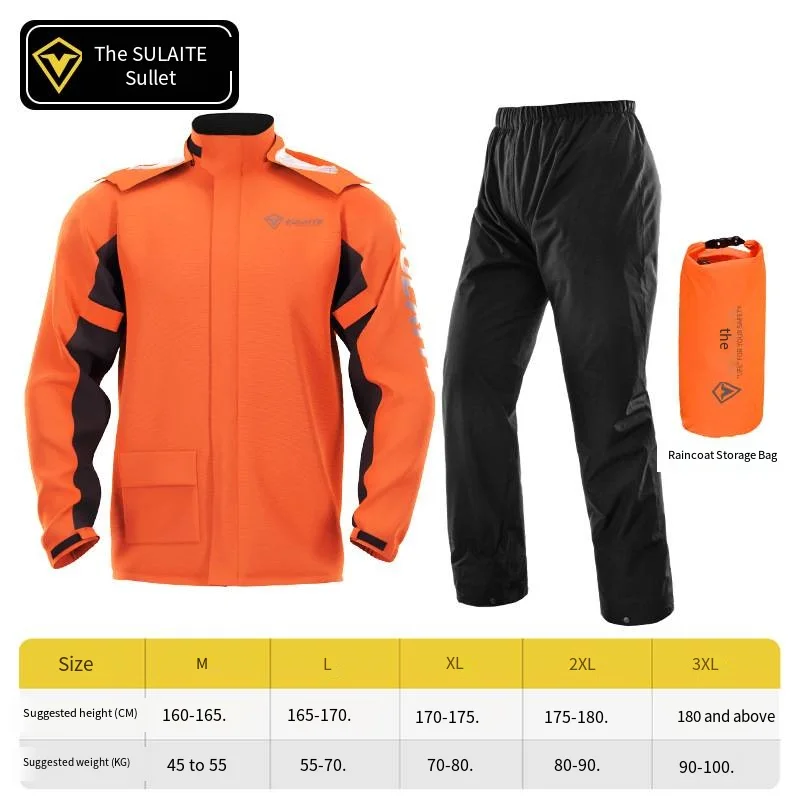 

Motorcycle Raincoat Suit Rainstorm Prevention Jacket Pants Camping Hiking Fishing Raincoat Moto Raincoat Motorcyclist Rider Rain